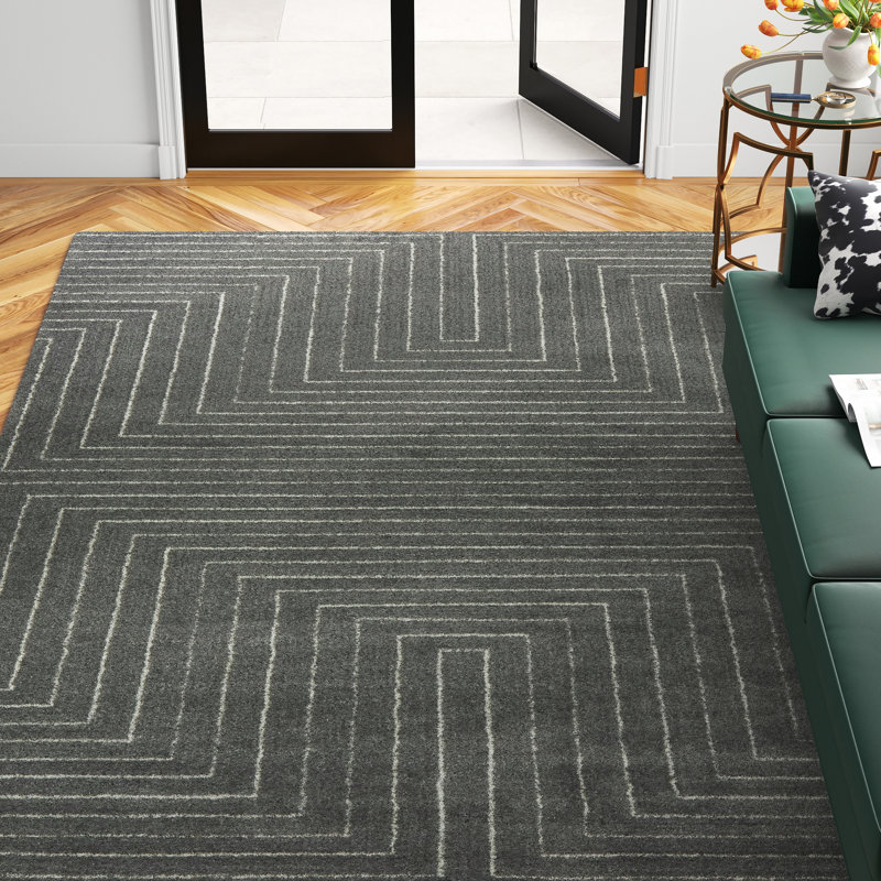 Etta Avenue™ Joyce Geometric Charcoal Area Rug & Reviews Wayfair